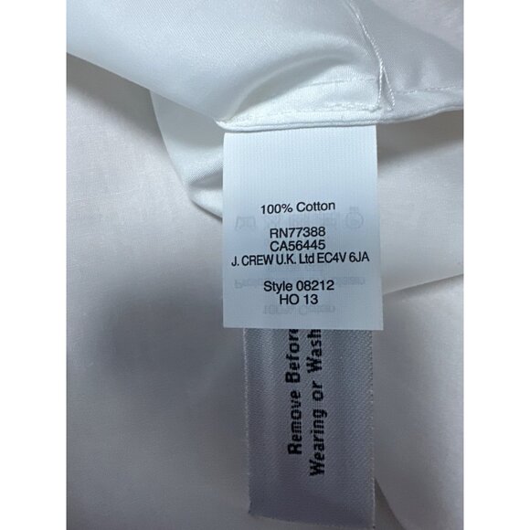 J.Crew Embellished White Sleeveless Button-Up Blouse Size 00 100% Cotton - Picture 5 of 7